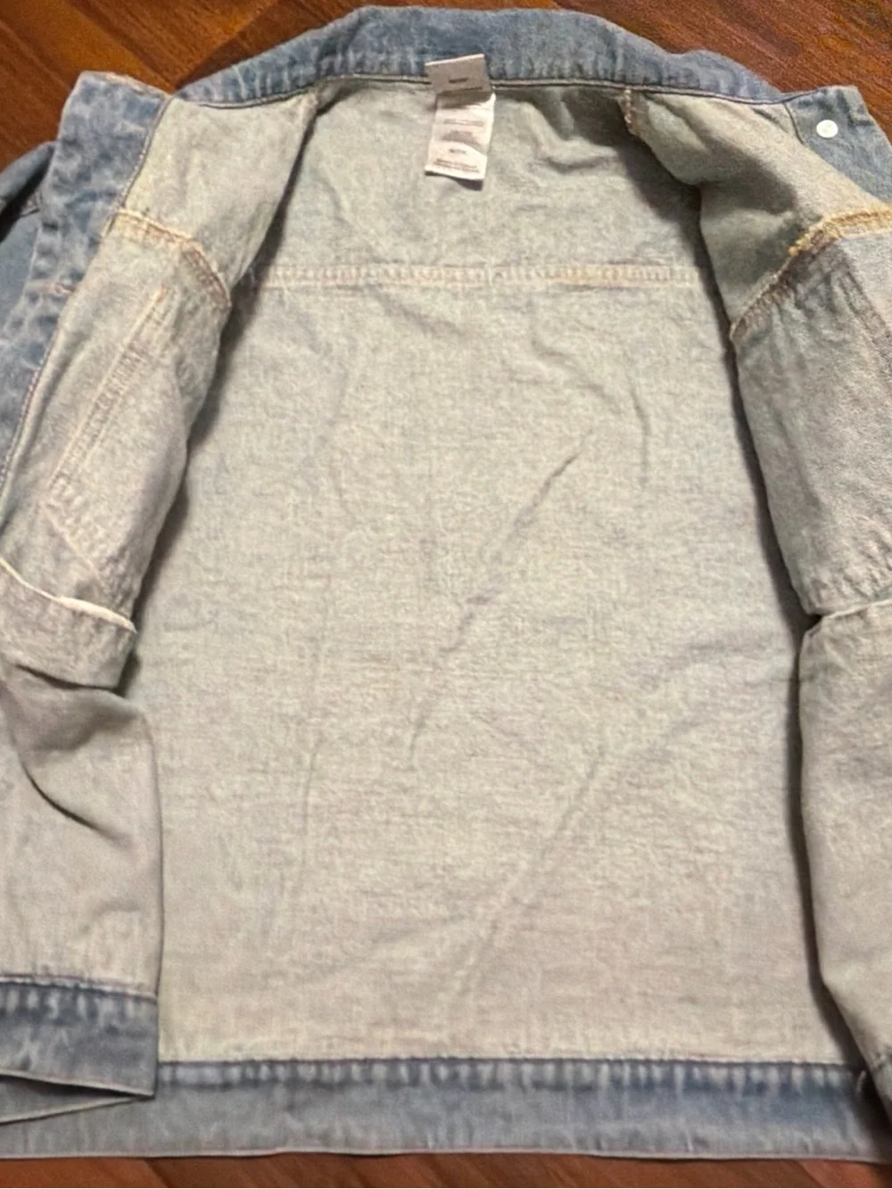 Disney Light Blue Denim Jean Jacket with Pink Stitch Patch